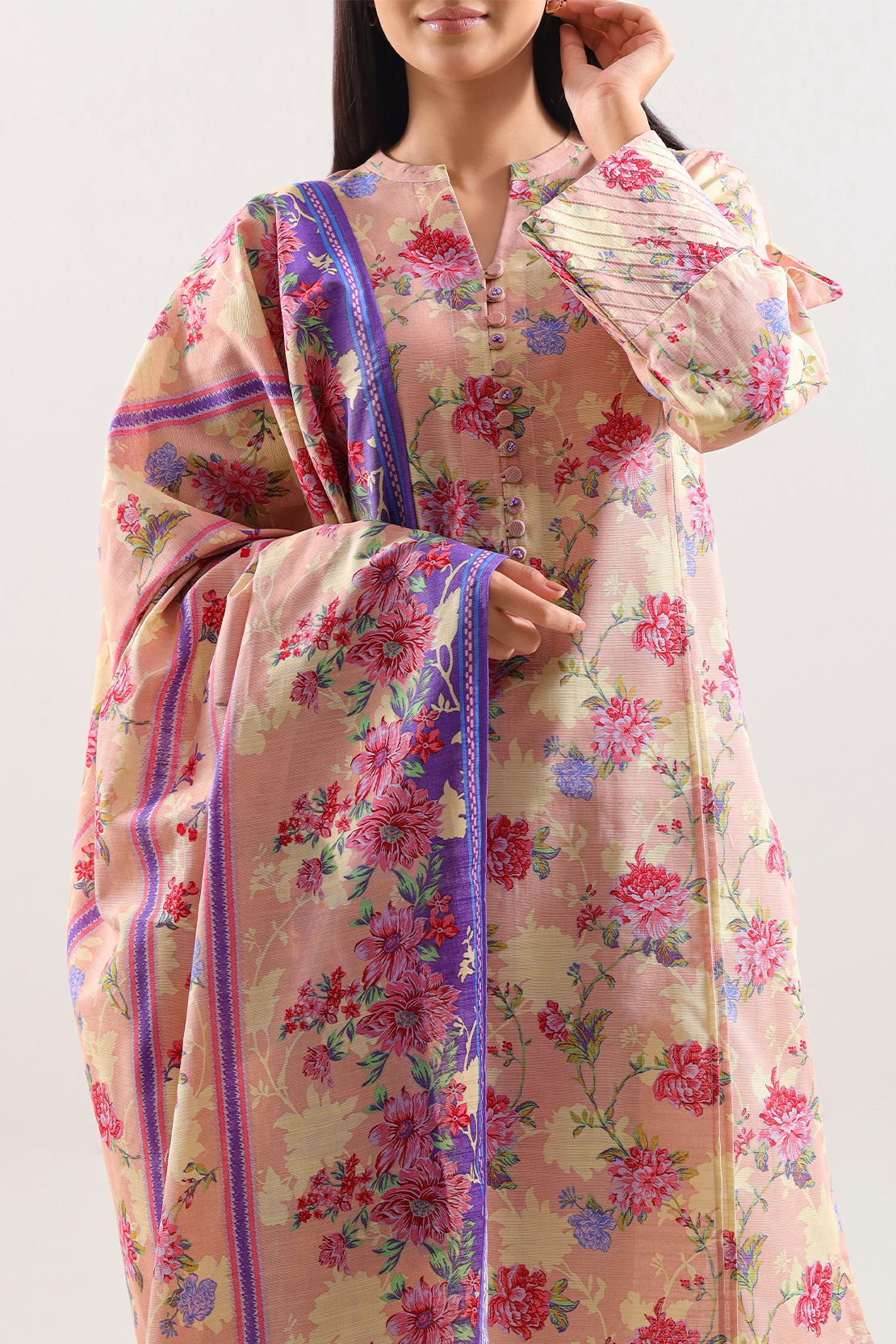 Unstitched Printed Warm Khaddar 3 Piece128274