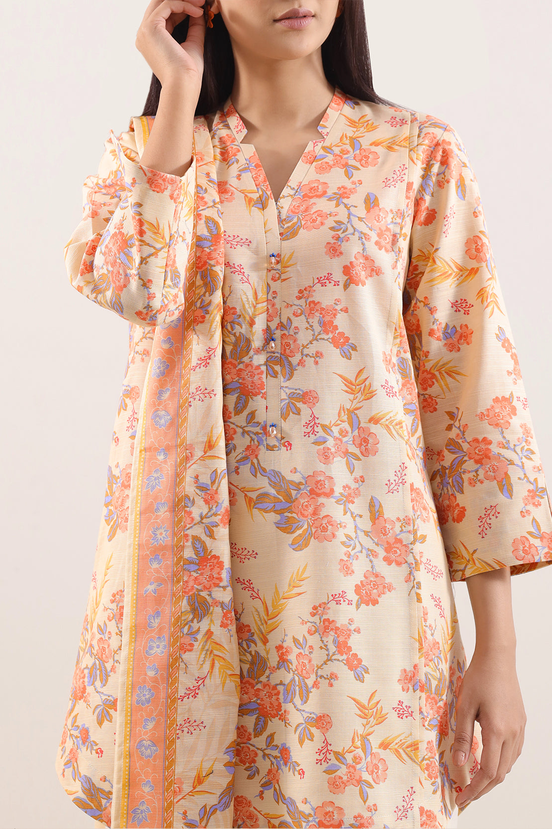 Unstitched Printed Warm Khaddar 3 Piece128275