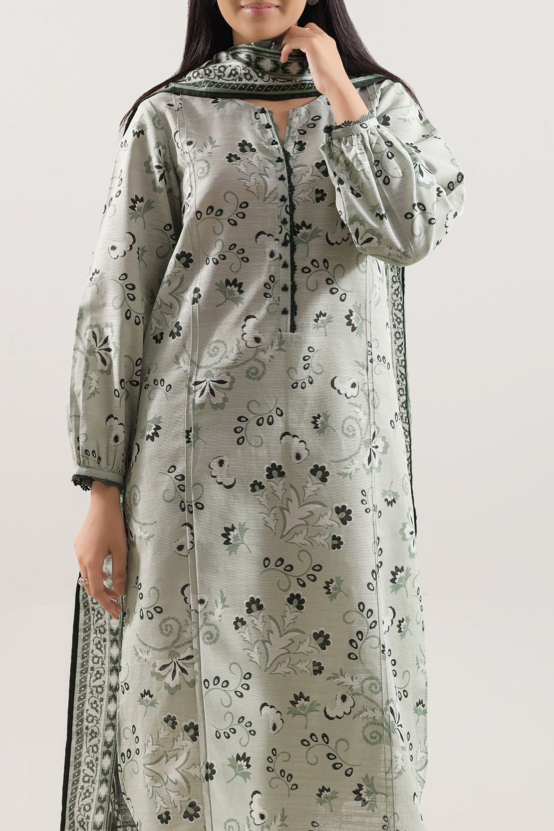 Unstitched Printed Warm Khaddar 3 Piece128277