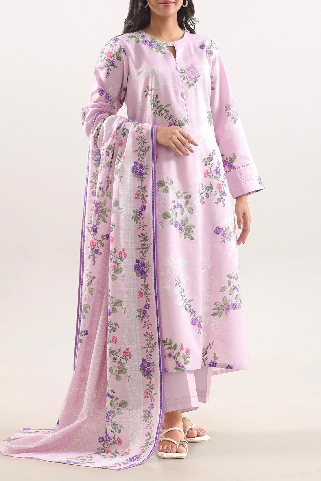 Unstitched Printed Warm Khaddar 3 Piece128281