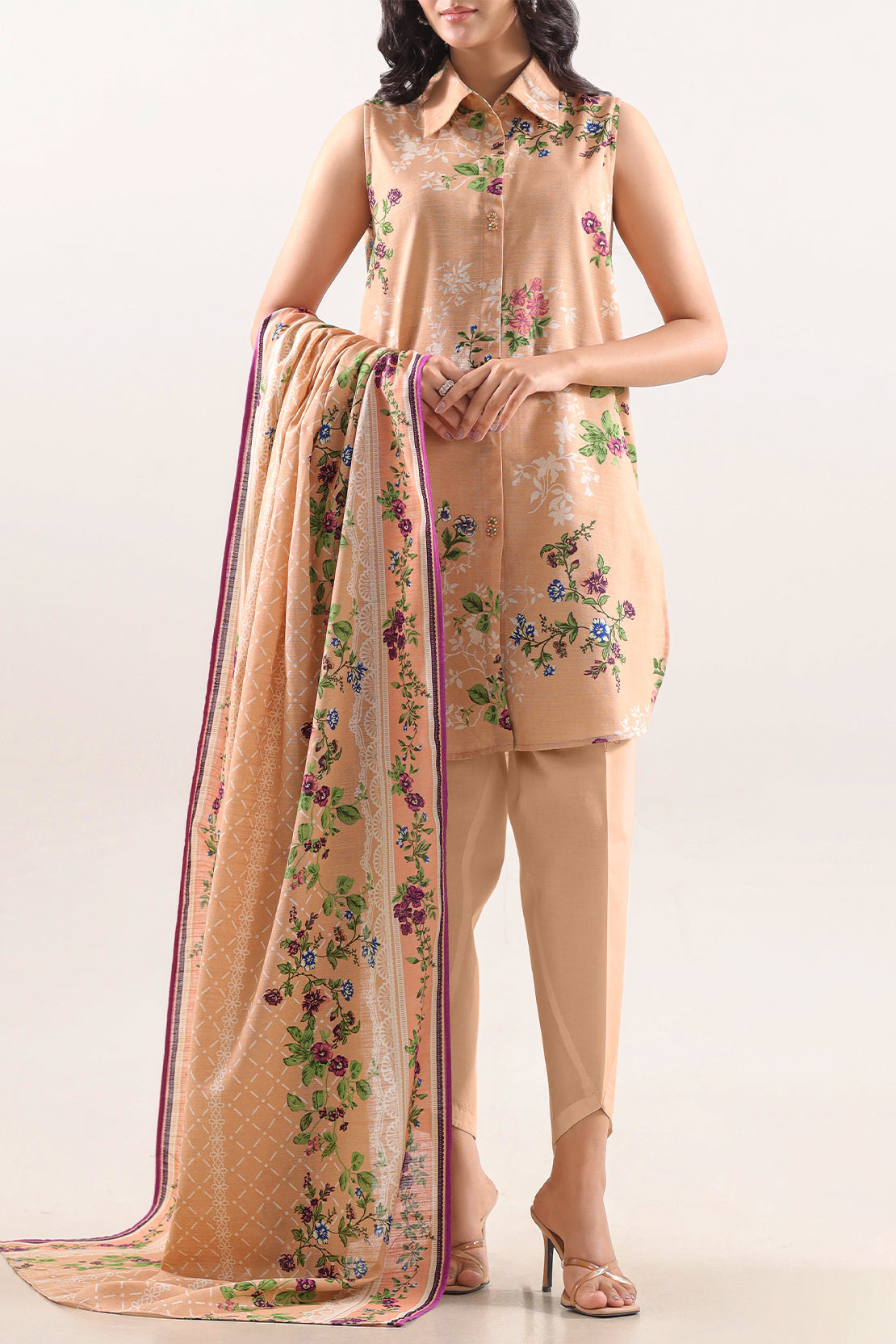 Unstitched Printed Warm Khaddar 3 Piece128282