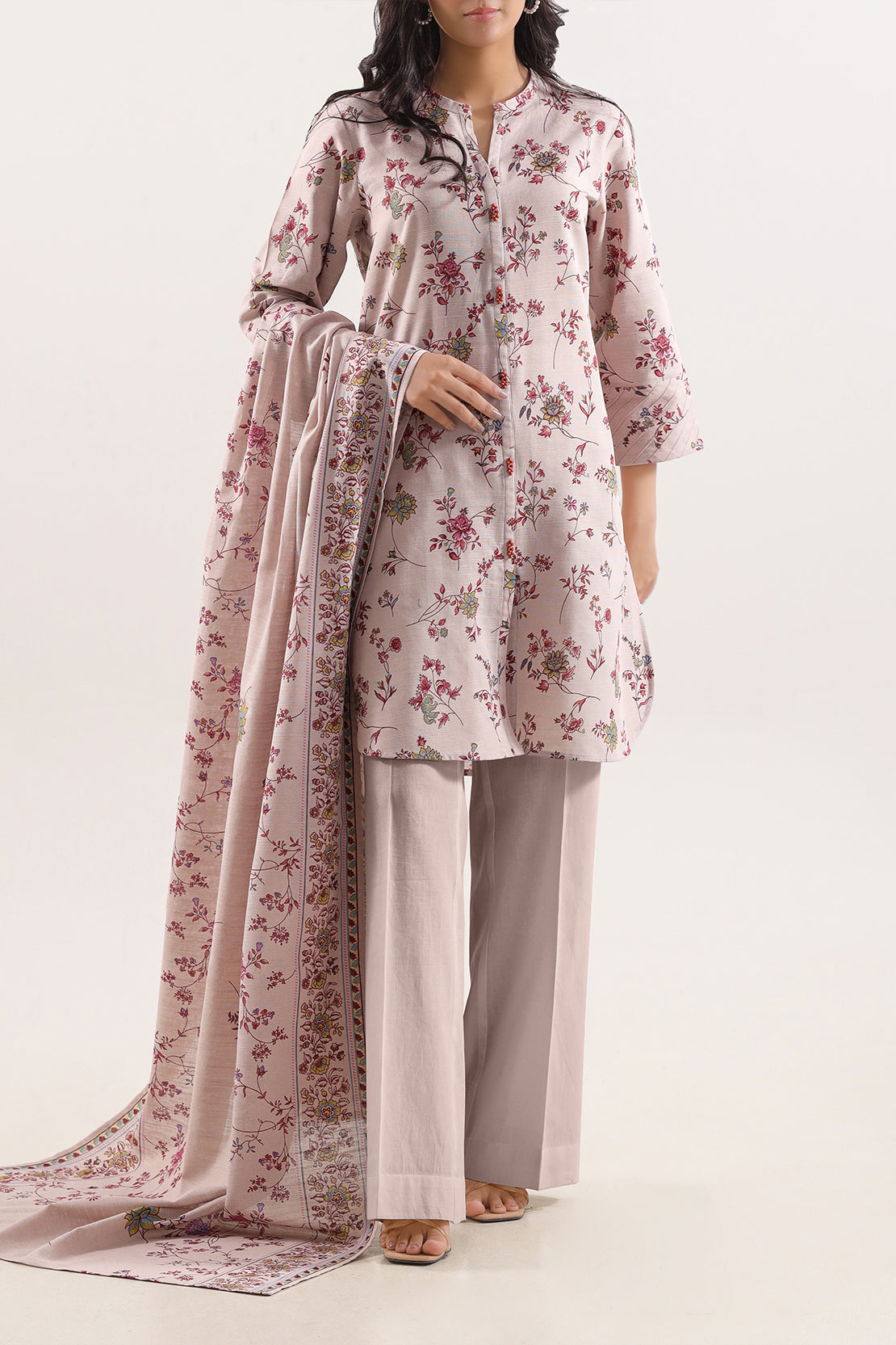 Unstitched Printed Warm Khaddar 3 Piece128284