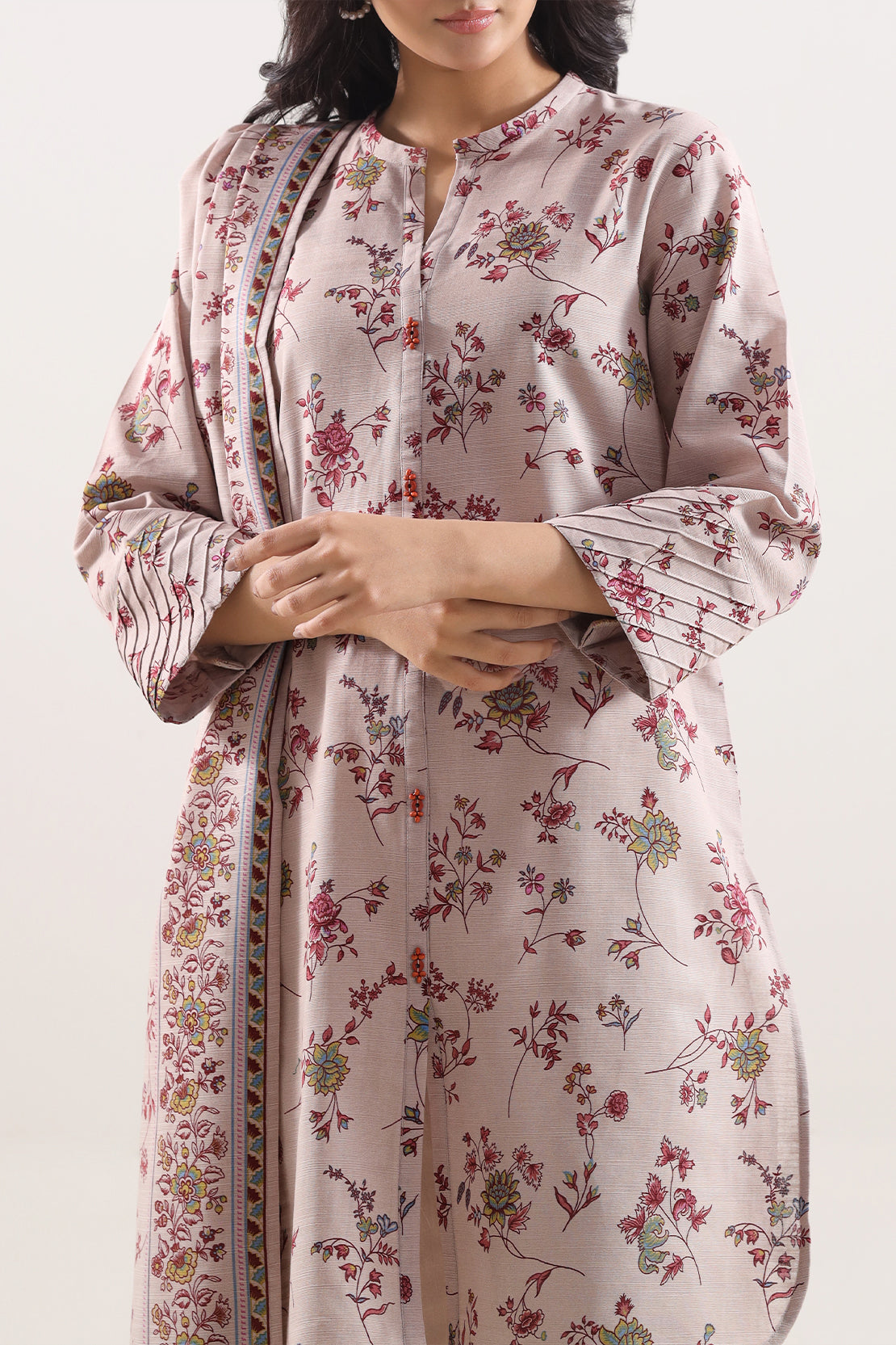 Unstitched Printed Warm Khaddar 3 Piece128284