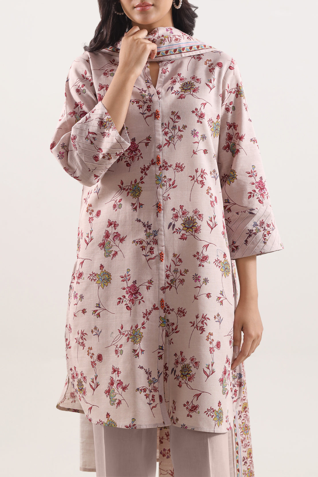 Unstitched Printed Warm Khaddar 3 Piece128284