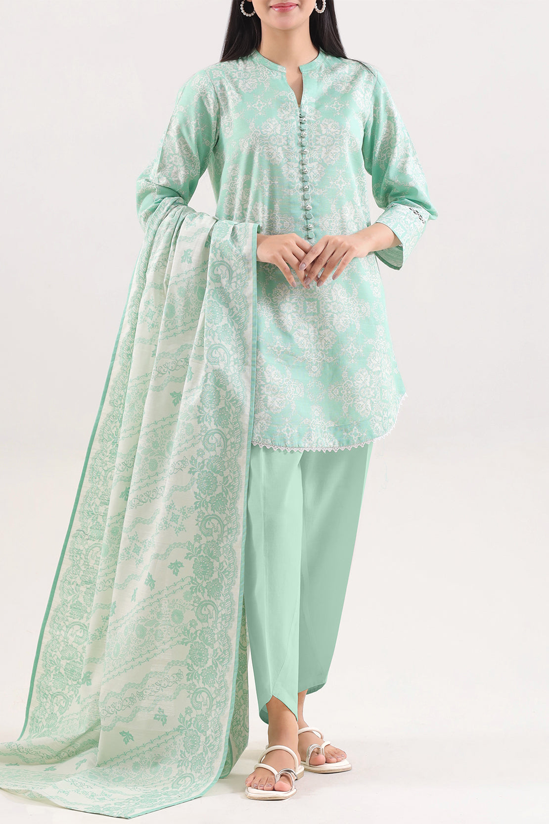 Unstitched Printed Warm Khaddar 3 Piece129813