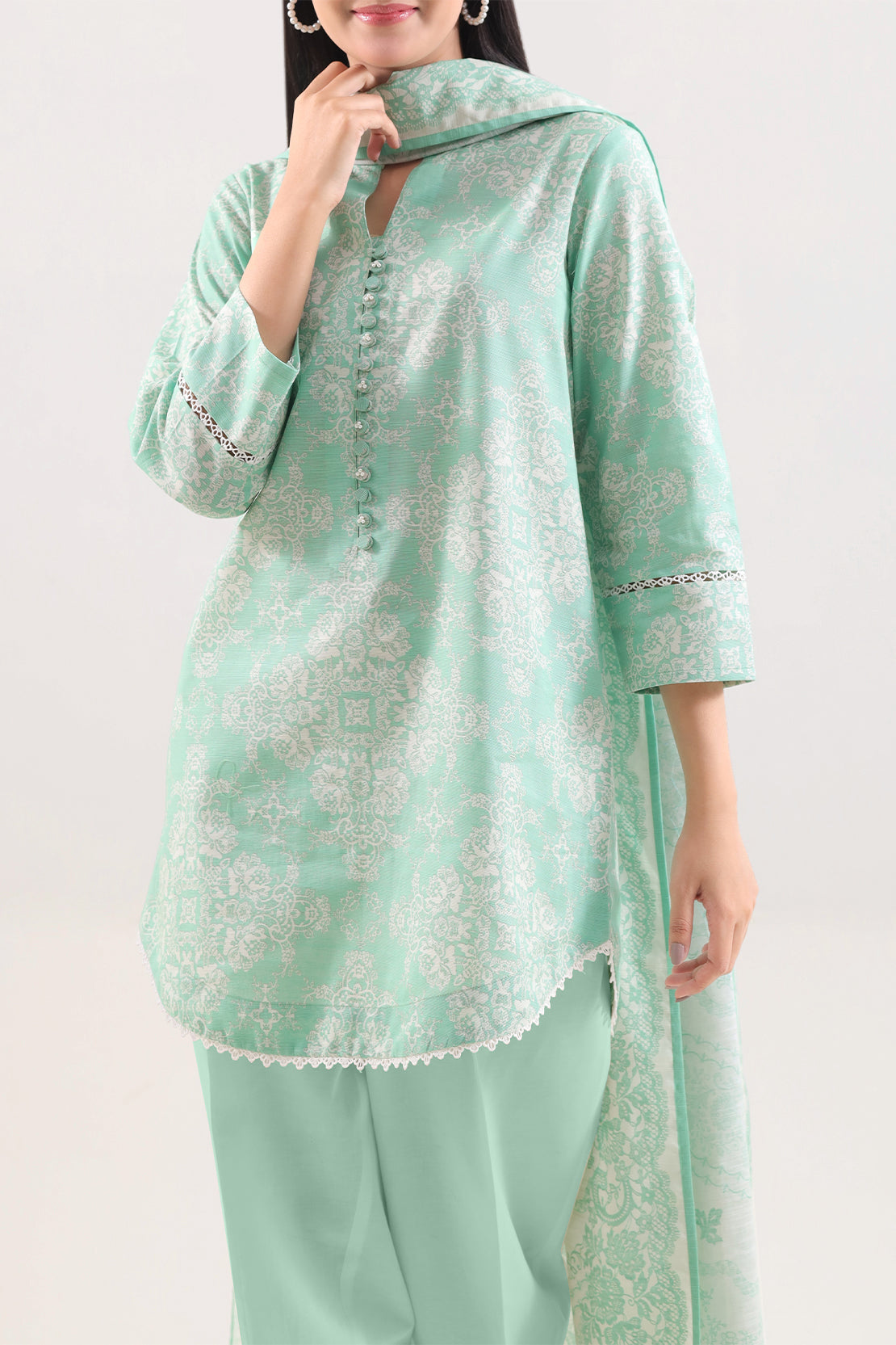 Unstitched Printed Warm Khaddar 3 Piece129813