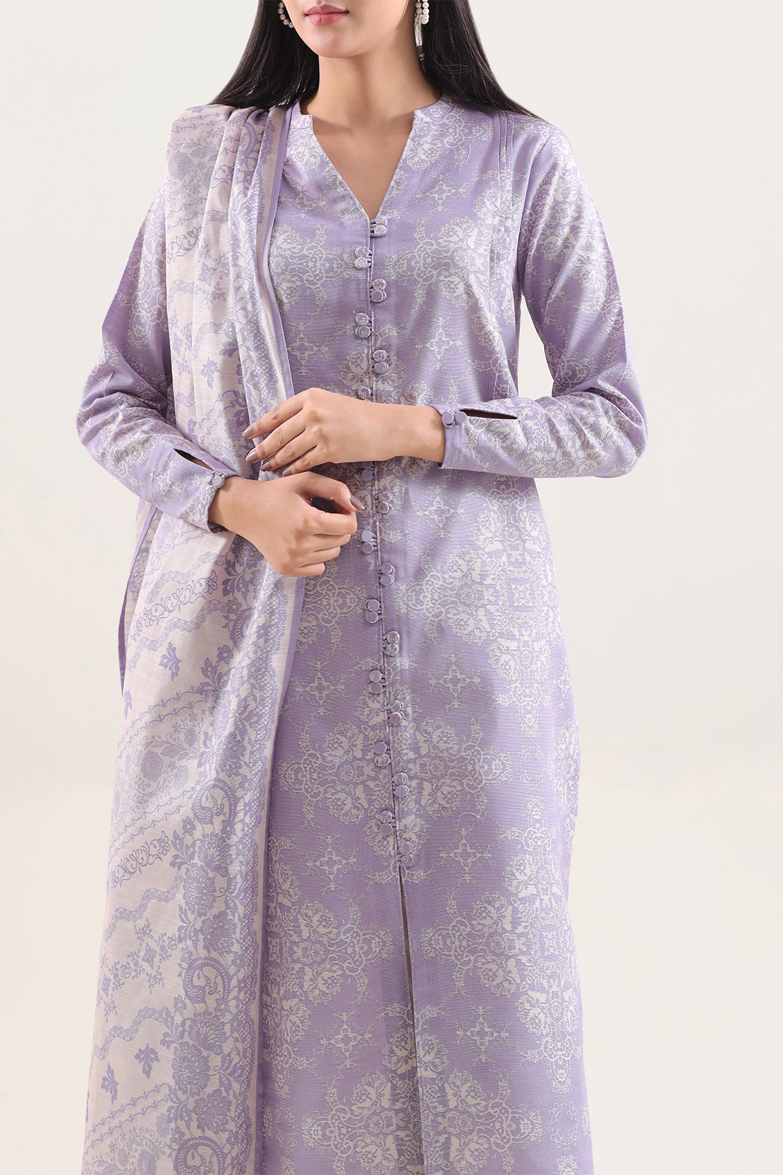 Unstitched Printed Warm Khaddar 3 Piece129814