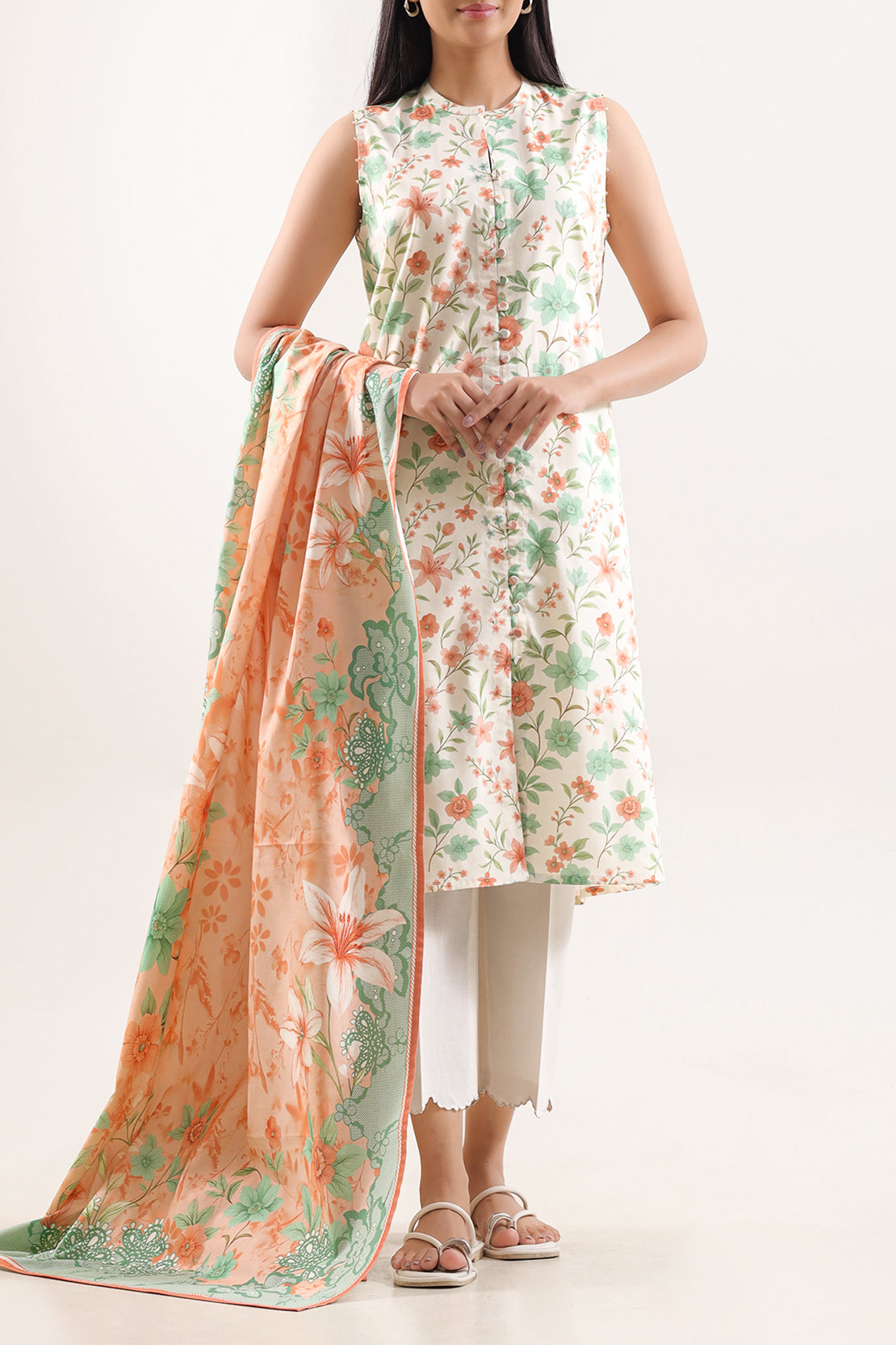 Unstitched Printed Warm Cotton 3 Piece128178