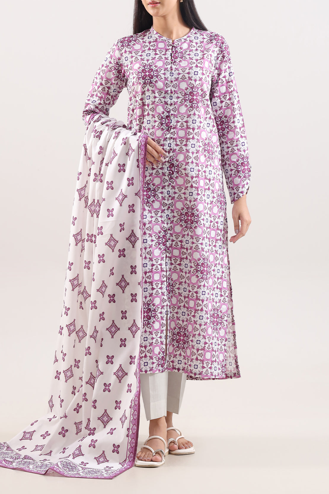 Unstitched Printed Warm Cotton 3 Piece128182