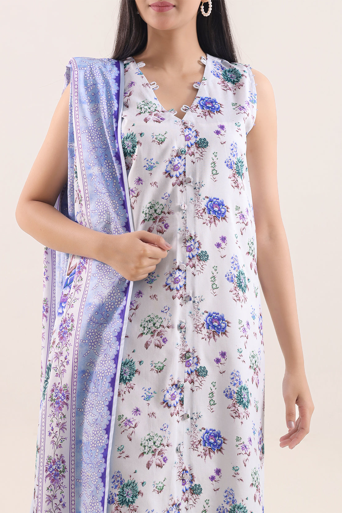 Unstitched Printed Warm Cotton 3 Piece128505