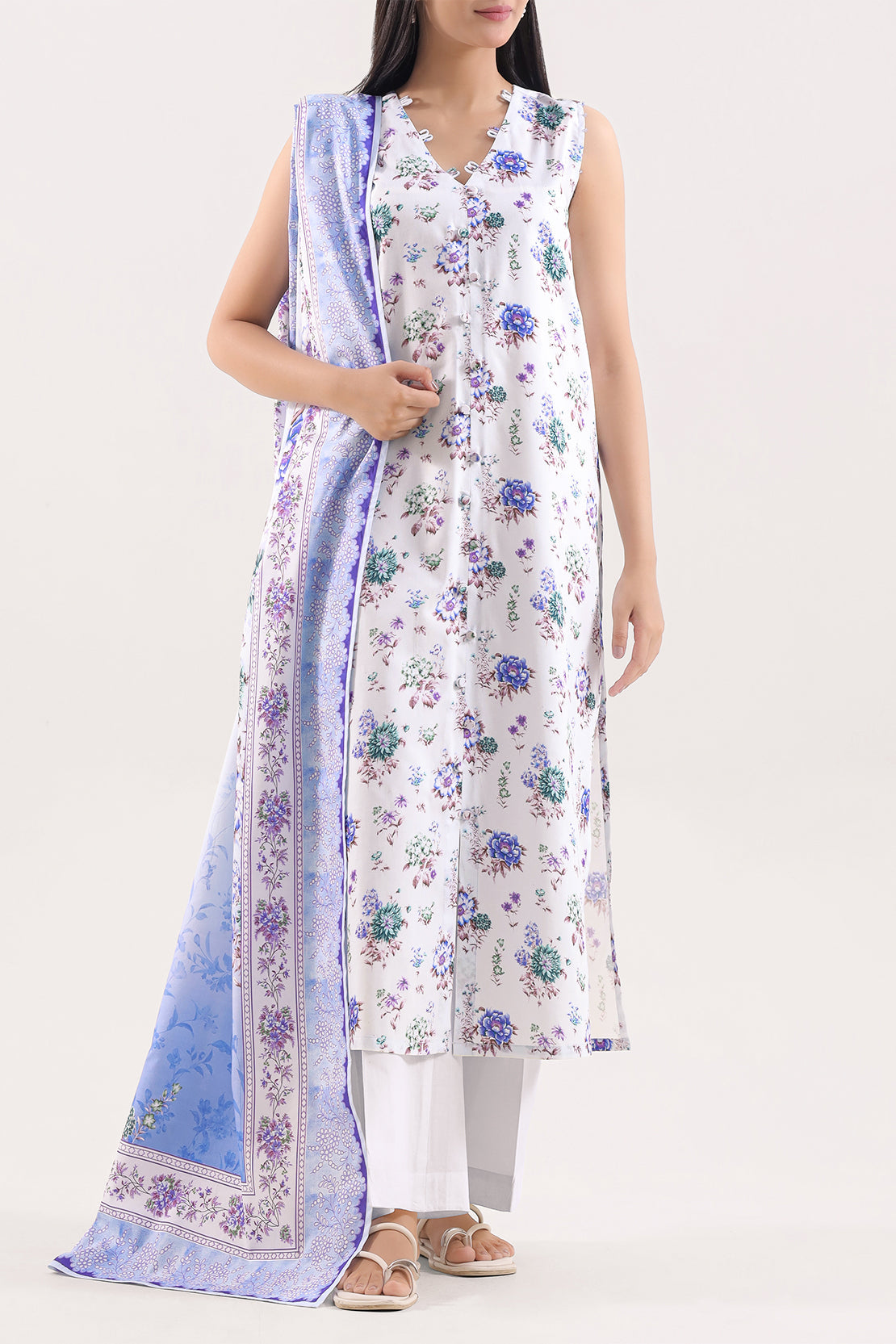 Unstitched Printed Warm Cotton 3 Piece128505