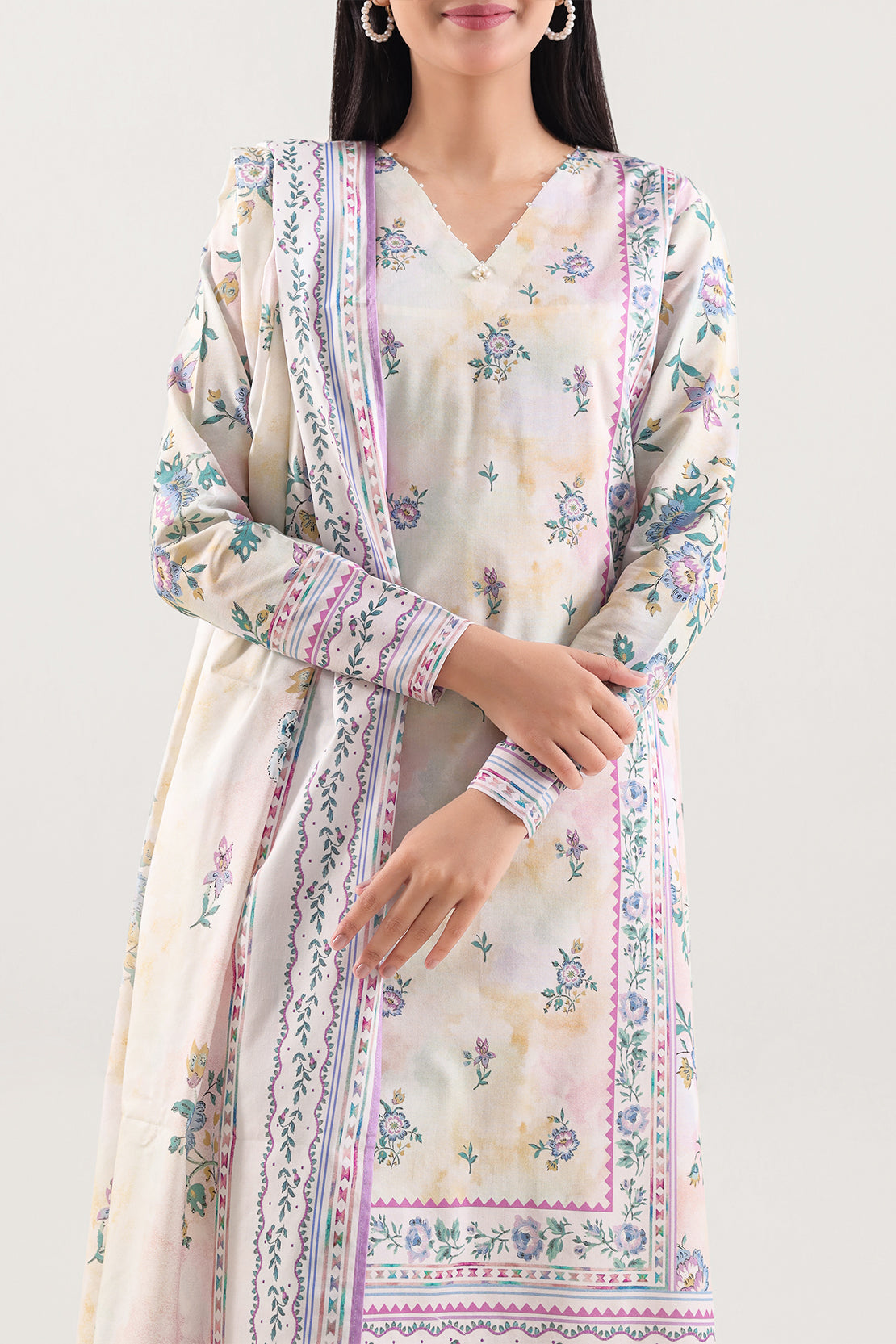 Unstitched Printed Warm Cotton 3 Piece128506