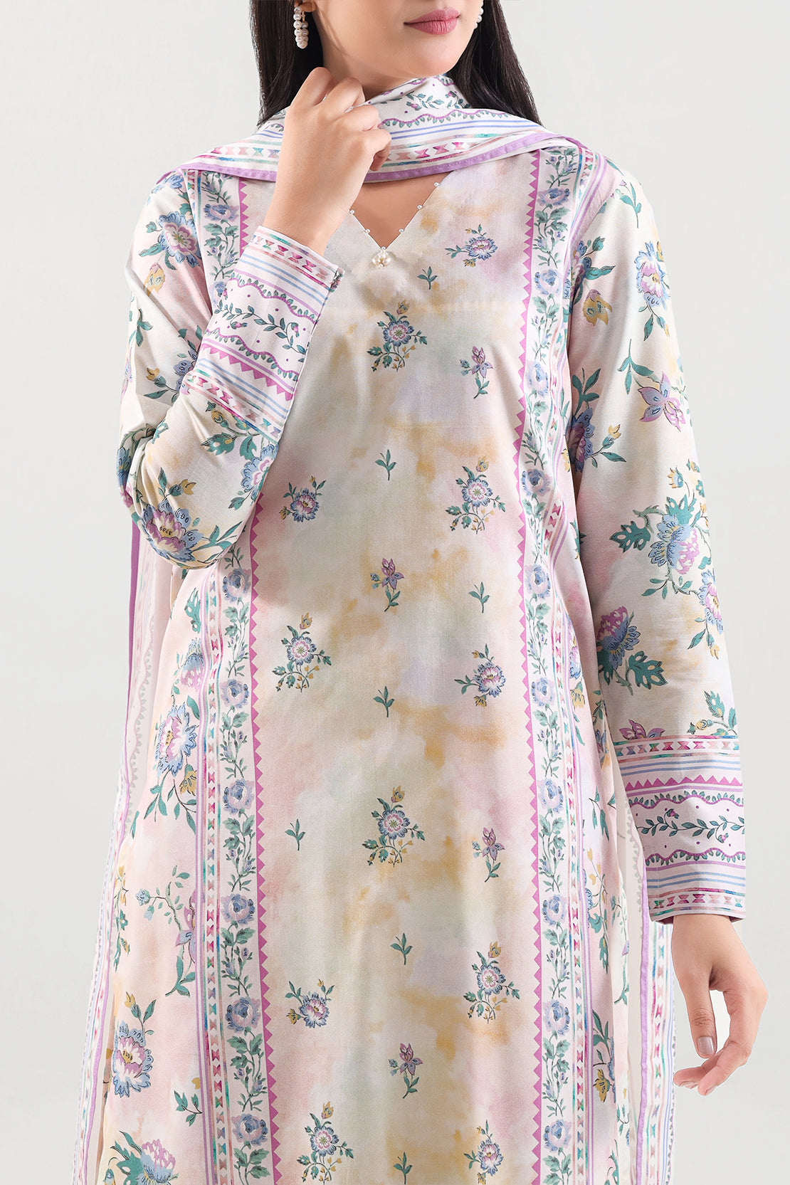 Unstitched Printed Warm Cotton 3 Piece128506