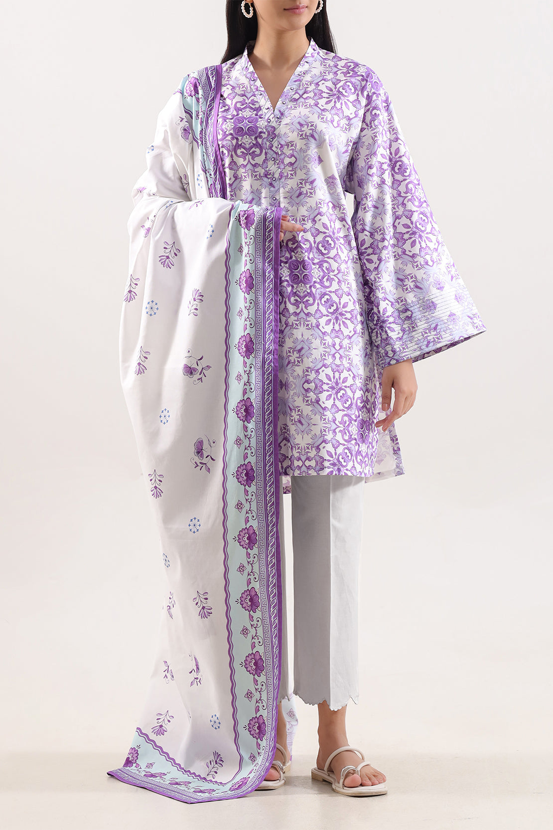 Unstitched Printed Warm Cotton 3 Piece128503