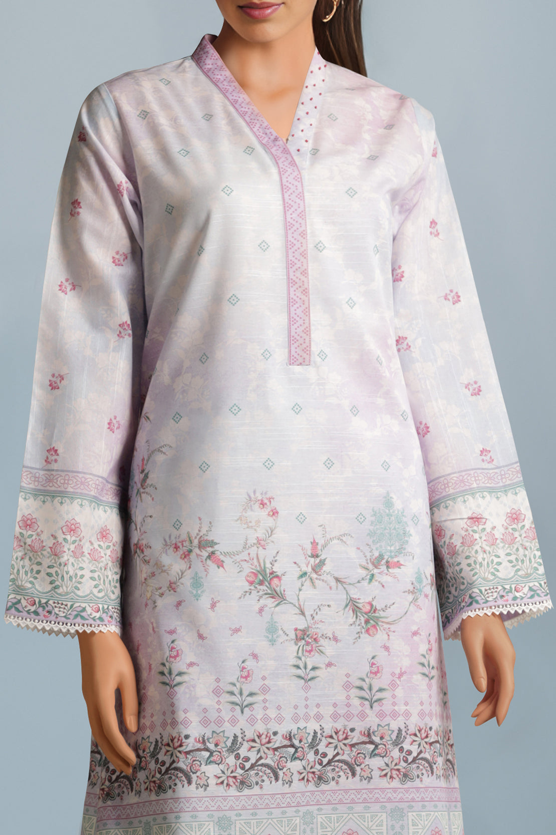 Unstitched Printed Linen 2 Piece (Shirt/Trouser)44684