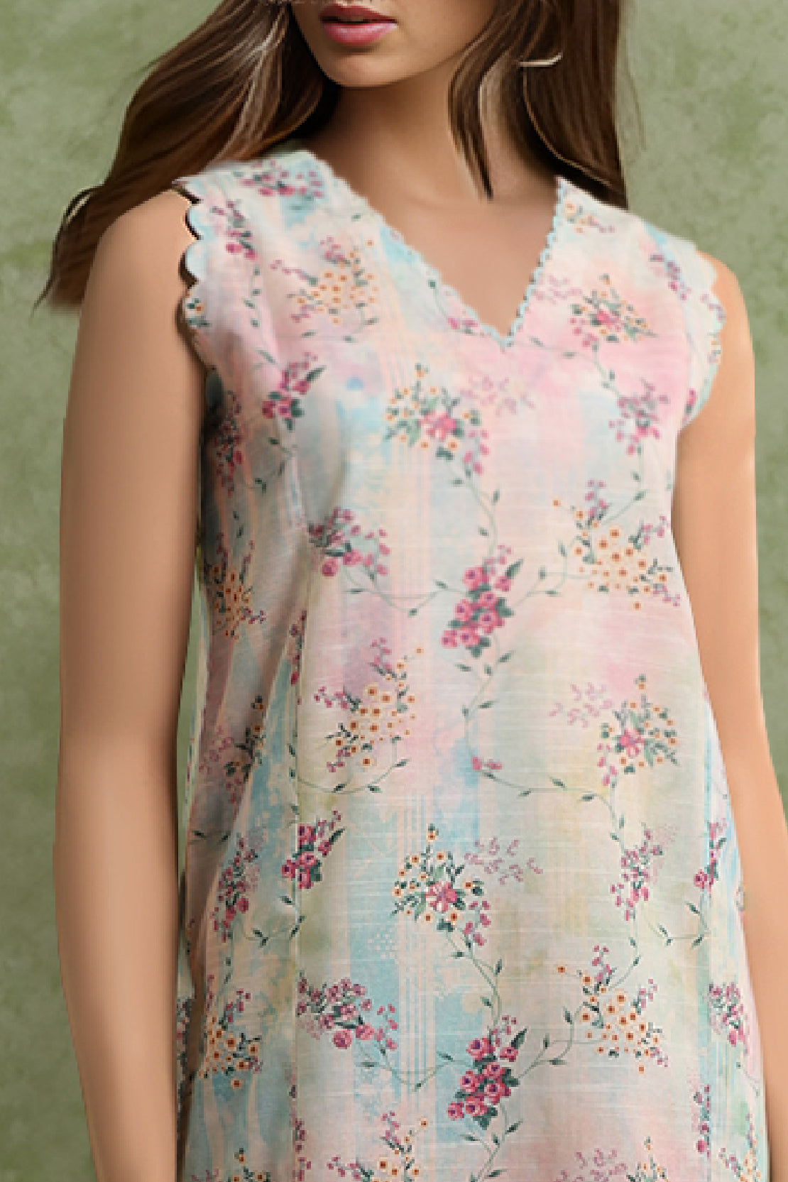 Unstitched Printed Khaddar 2 Piece (Shirt/Trouser)44803