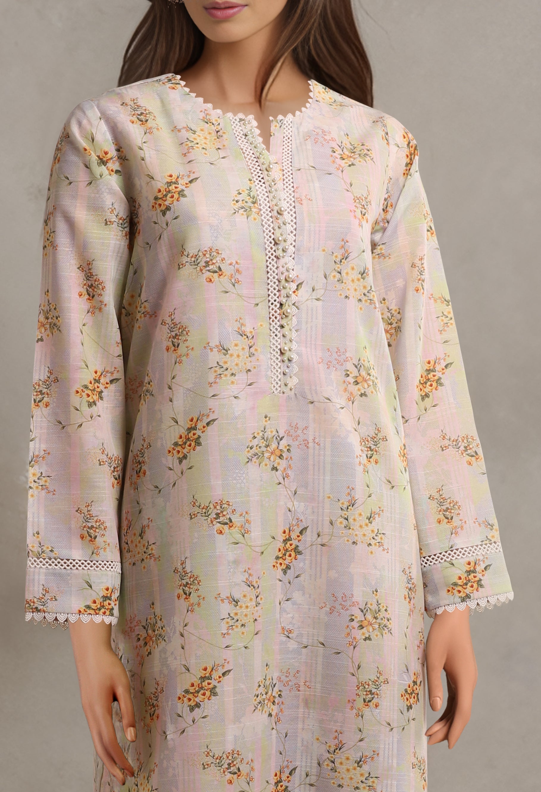 Unstitched Printed Khaddar 2 Piece (Shirt/Trouser)44805