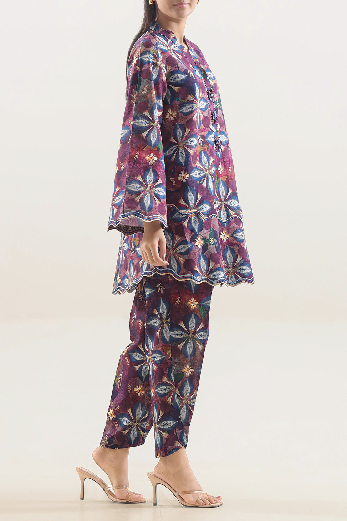 Unstitched Printed Warm Khaddar 2 Piece (Shirt/Trouser)122296