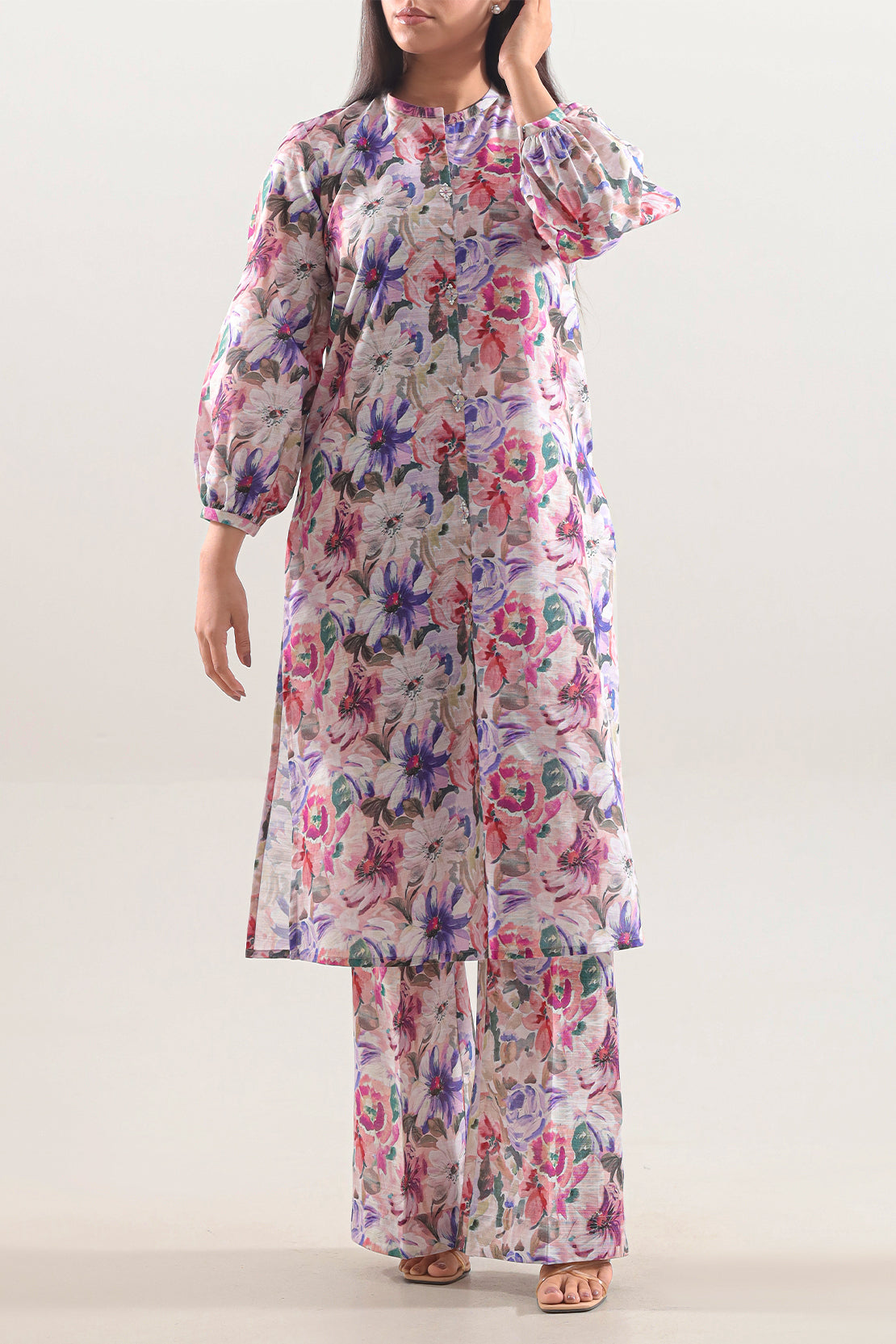 Unstitched Printed Khaddar 2 Piece (Shirt/Trouser)122301