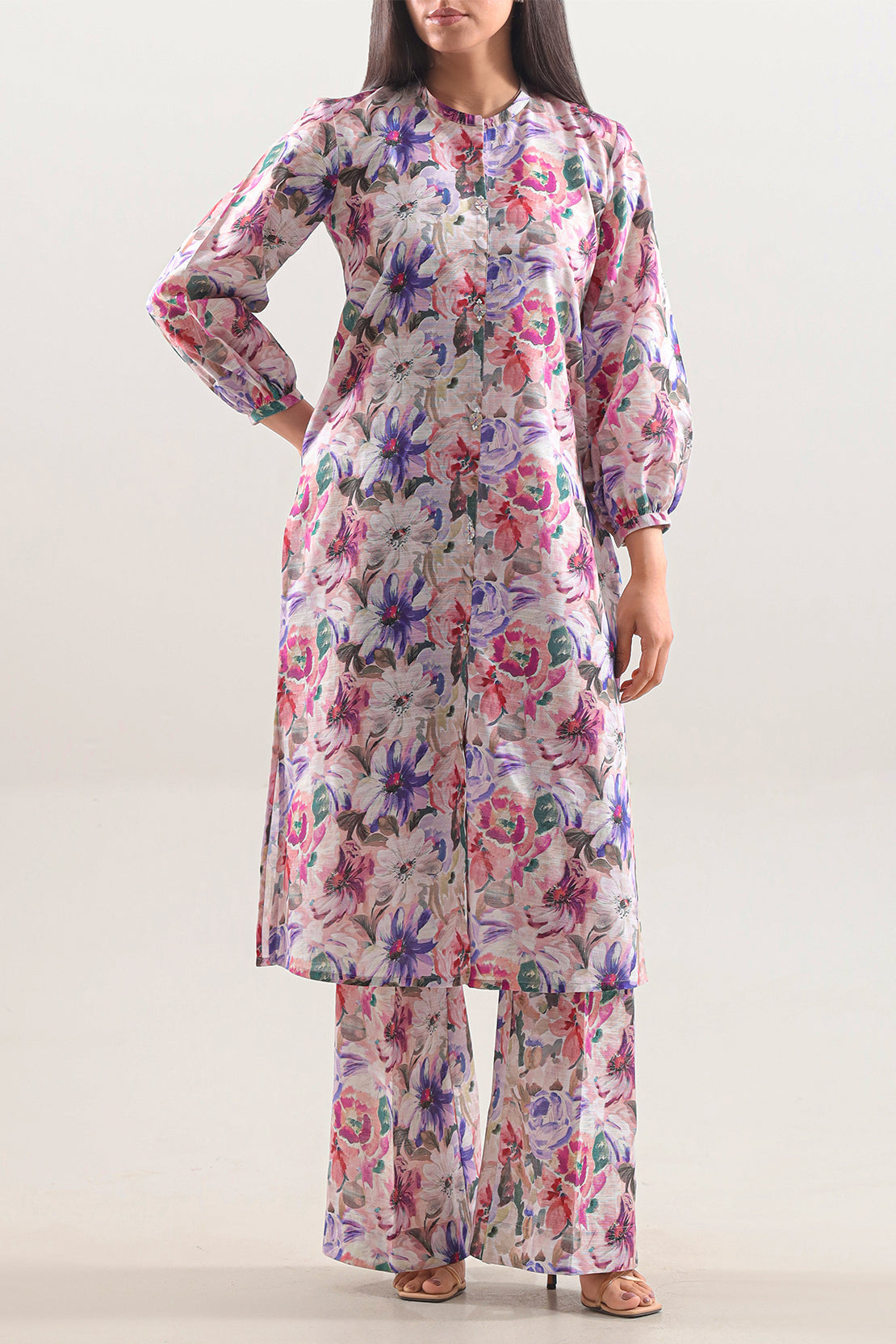 Unstitched Printed Khaddar 2 Piece (Shirt/Trouser)122301