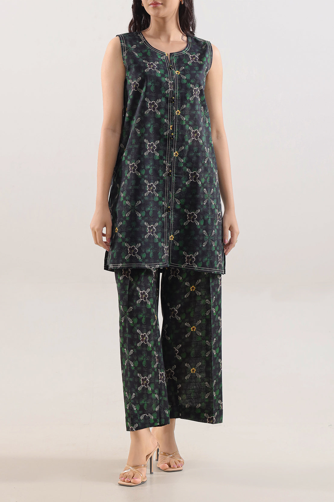 Unstitched Printed Khaddar 2 Piece (Shirt/Trouser)122302