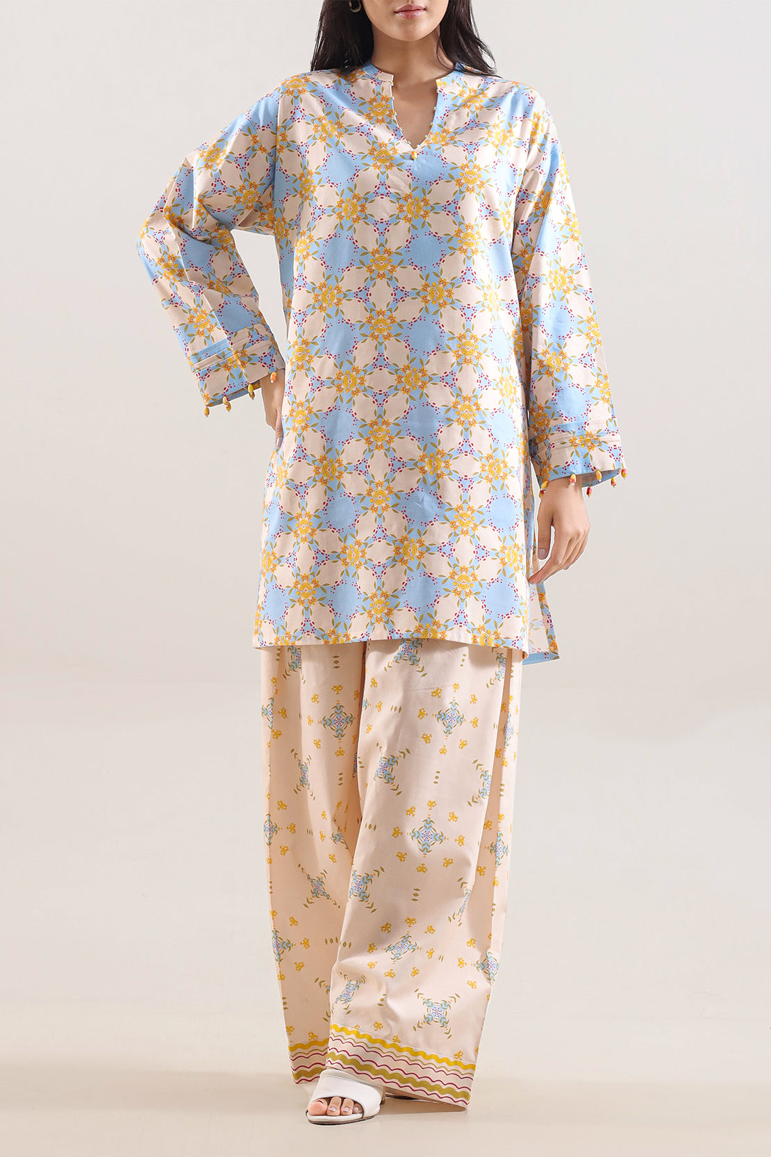 Unstitched Printed Royal Linen 2 Piece (Shirt/Trouser)122324