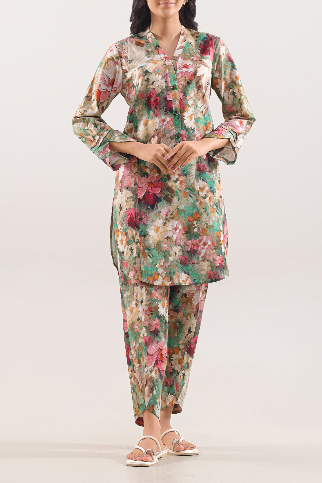 Unstitched Printed Royal Linen 2 Piece (Shirt/Trouser)122318