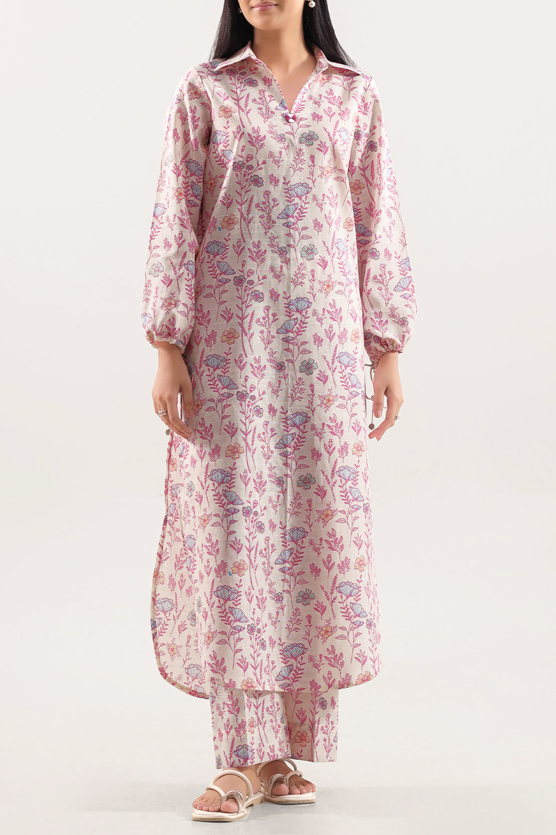 Unstitched Printed Khaddar 2 Piece (Shirt/Trouser)125251