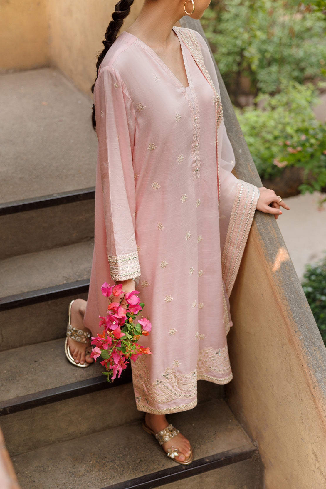 Unstitched Embroidered Raw Silk 3 Piece59062