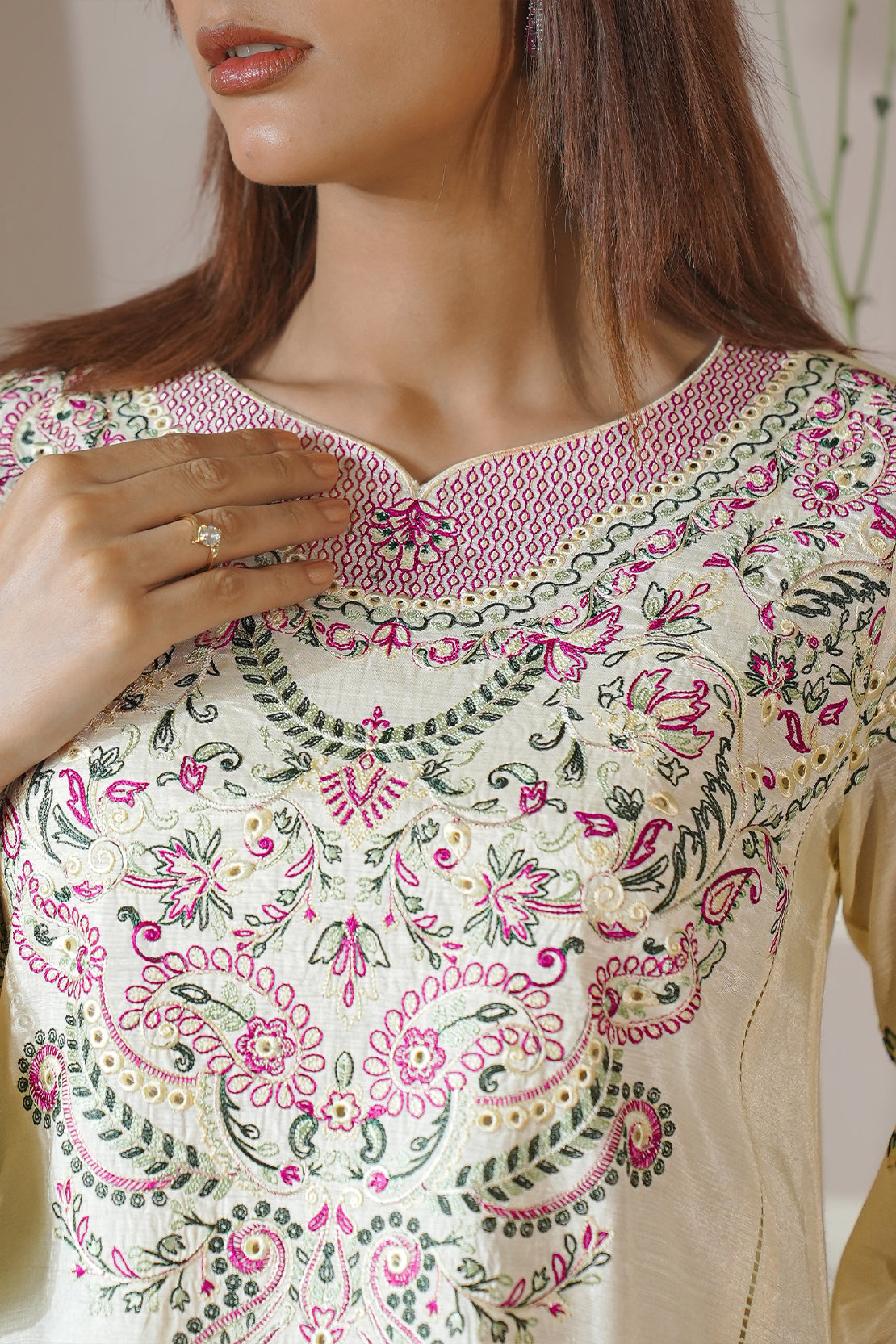 Unstitched Raw Silk Embroidered 2 Piece (Shirt/Dupatta)59049