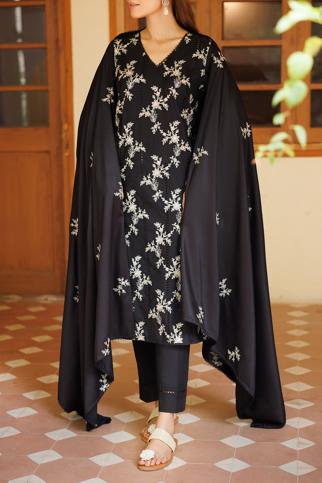 Unstitched Solid Pashmina 3 Piece115966