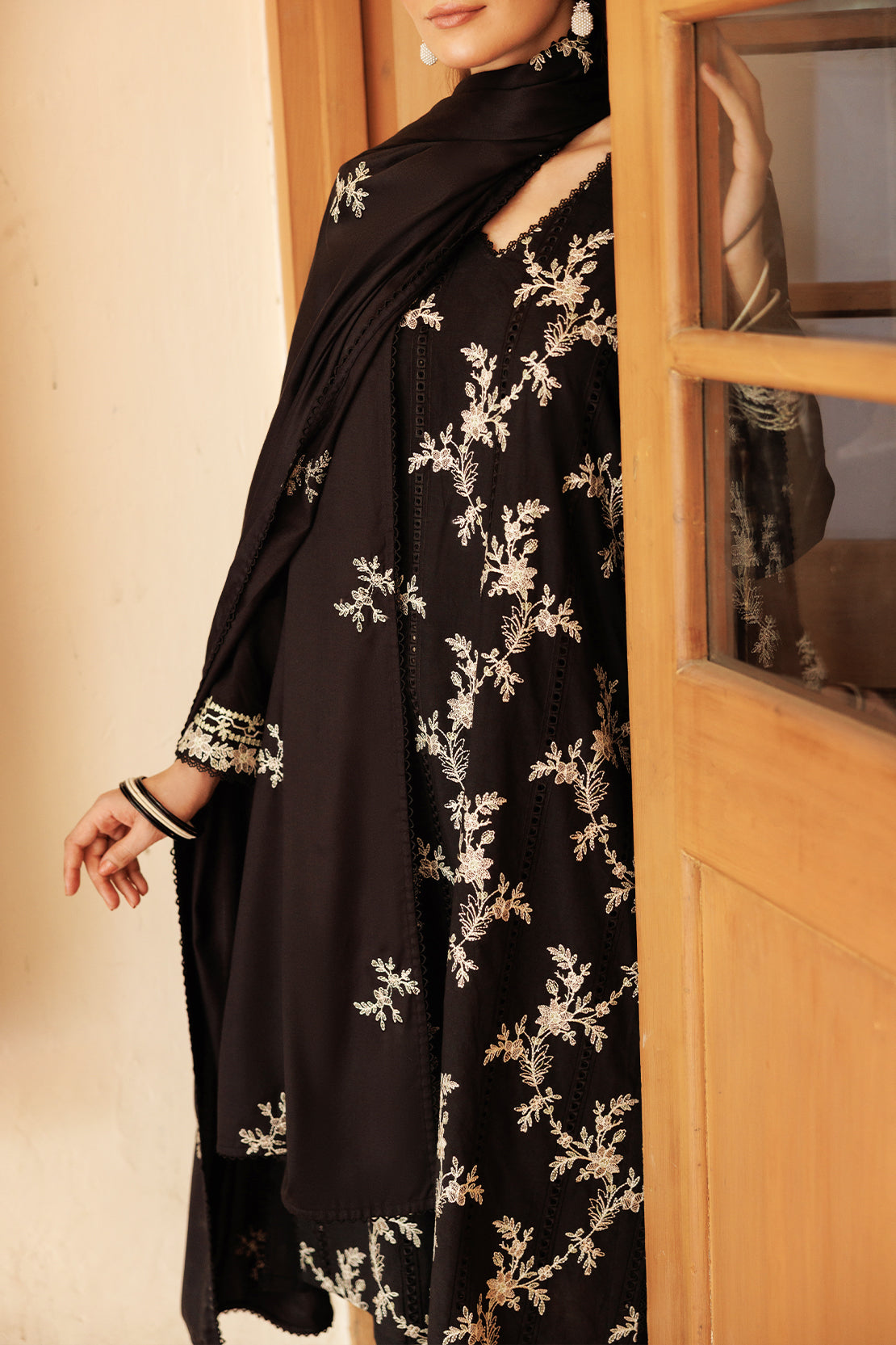 Unstitched Solid Pashmina 3 Piece115966