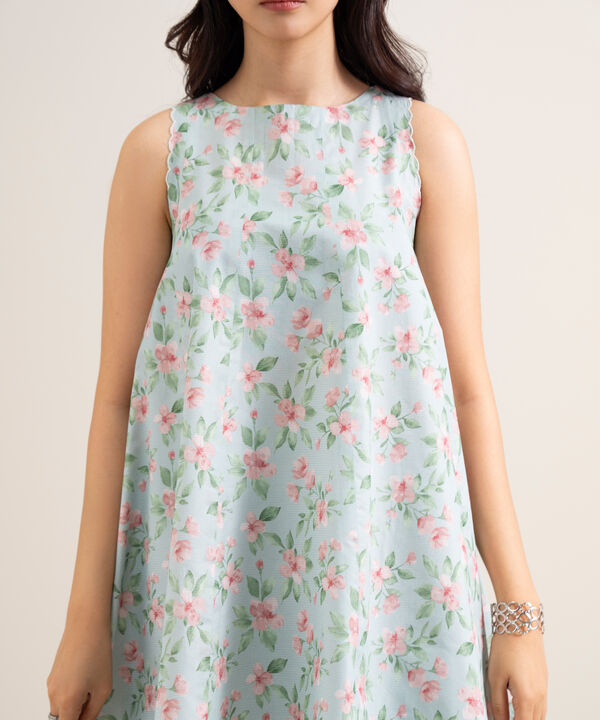3 Piece - Printed Zari Lawn Suit
