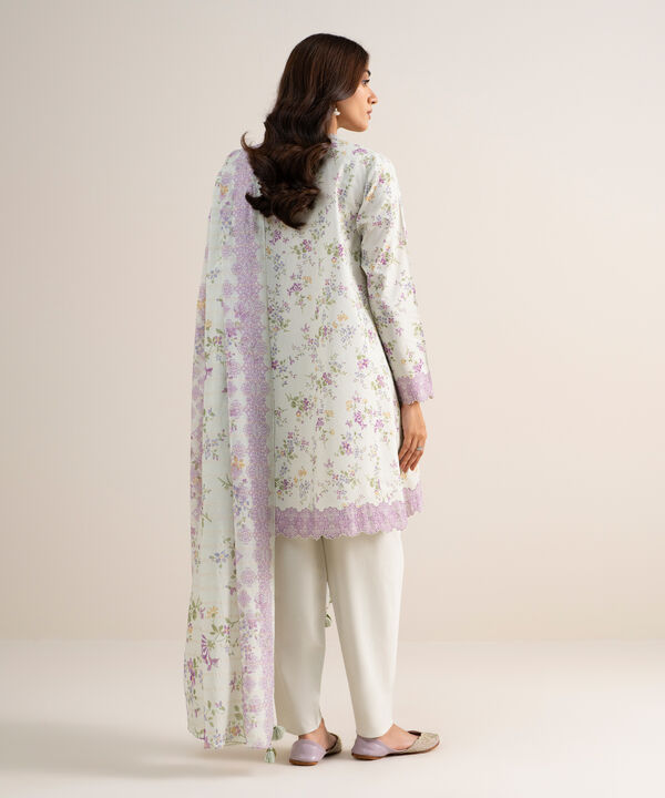 3 Piece - Printed Zari Lawn Suit