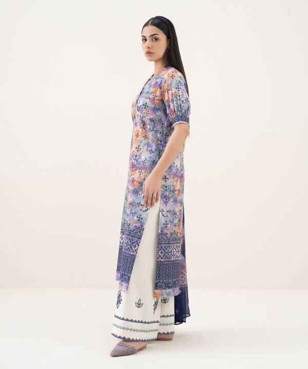 2 Piece - Printed Cotton Suit
