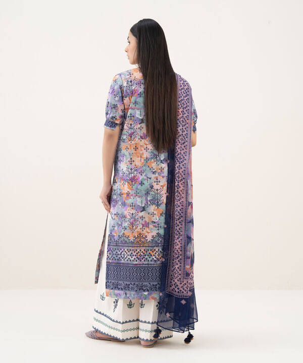 2 Piece - Printed Cotton Suit