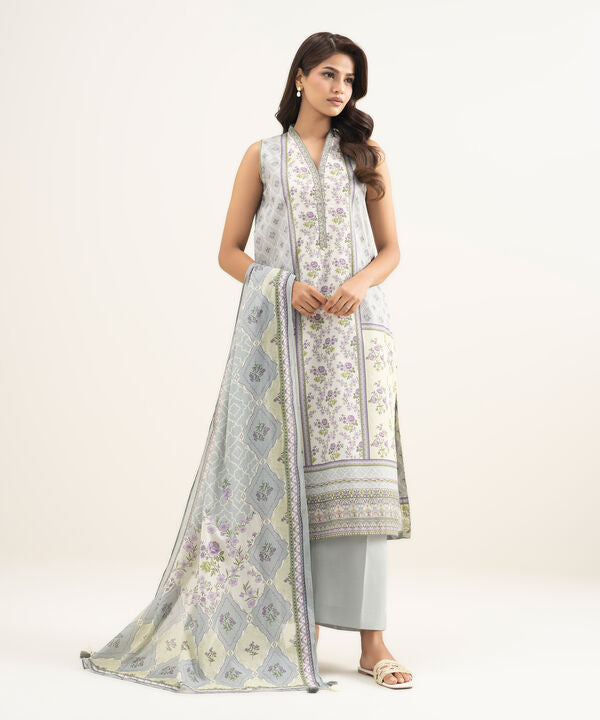 3 Piece - Printed Lawn Suit