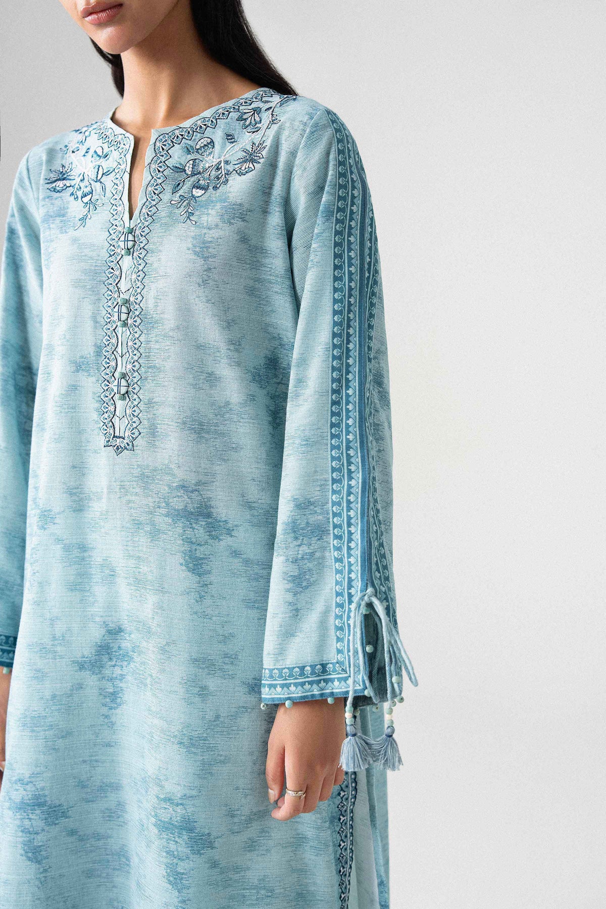 2 Piece - Printed Embroidered Suit - U2STE-NISHA26WV1-1