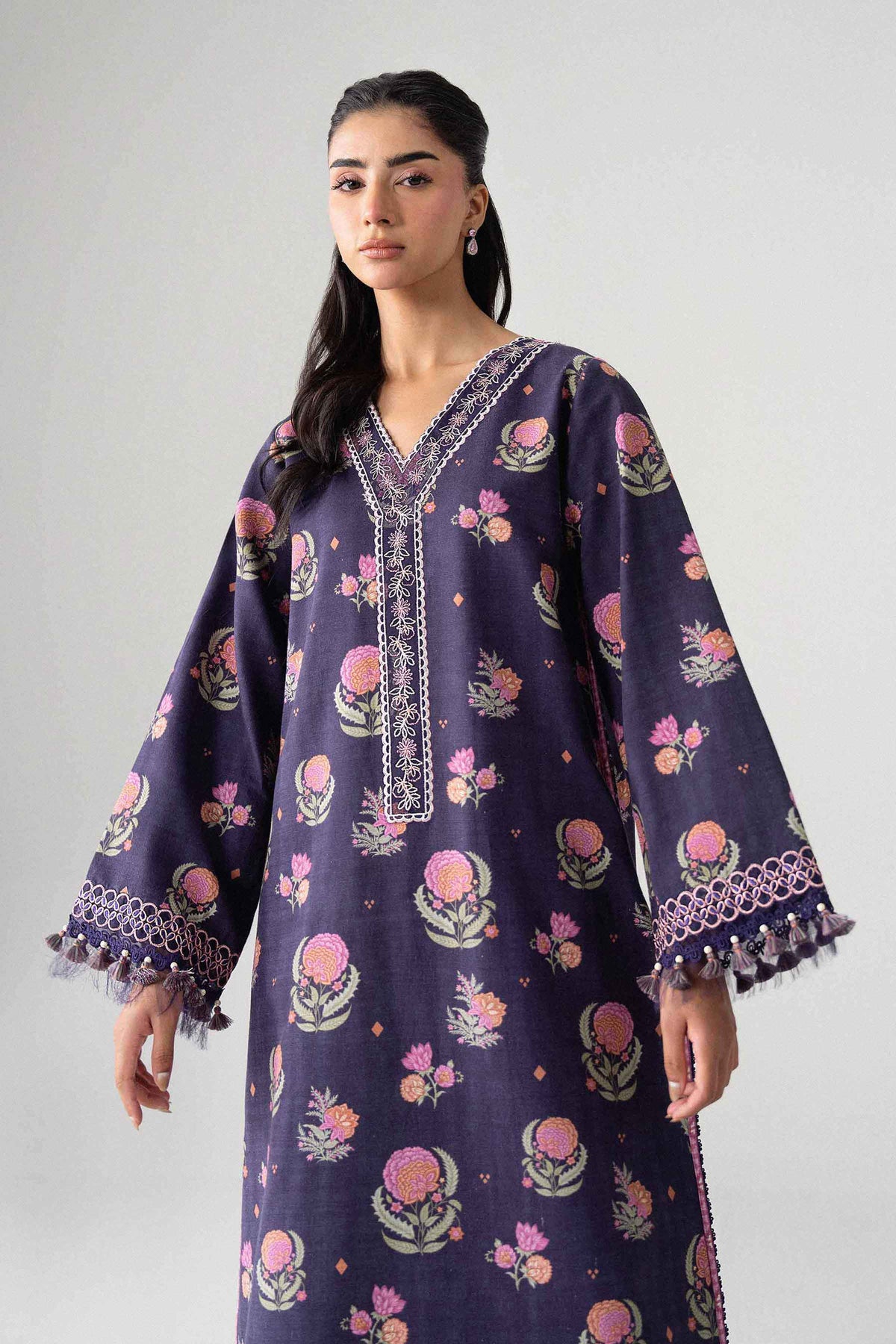 2 Piece - Printed Embroidered Suit - U2STE-NISHA26WV1-22