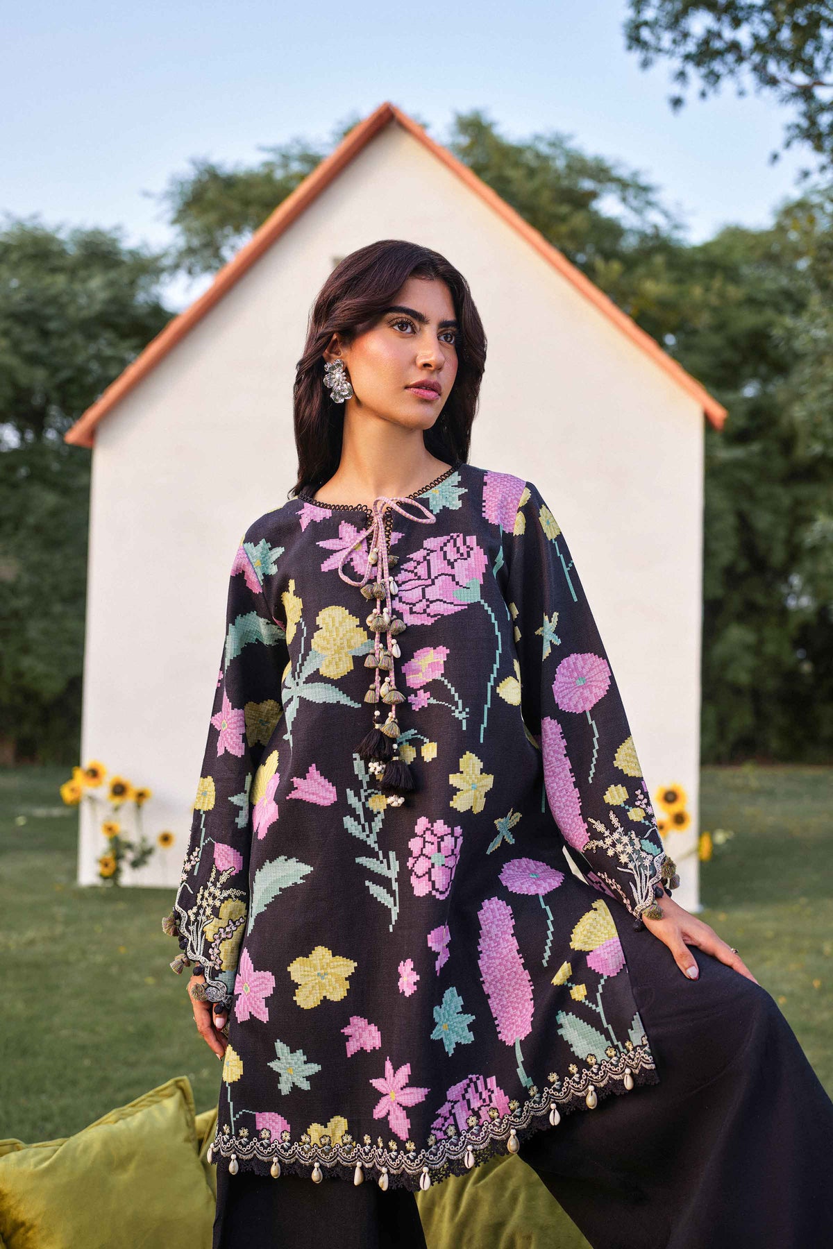 2 Piece - Printed Embroidered Suit - U2STE-NISHA26WV1-28