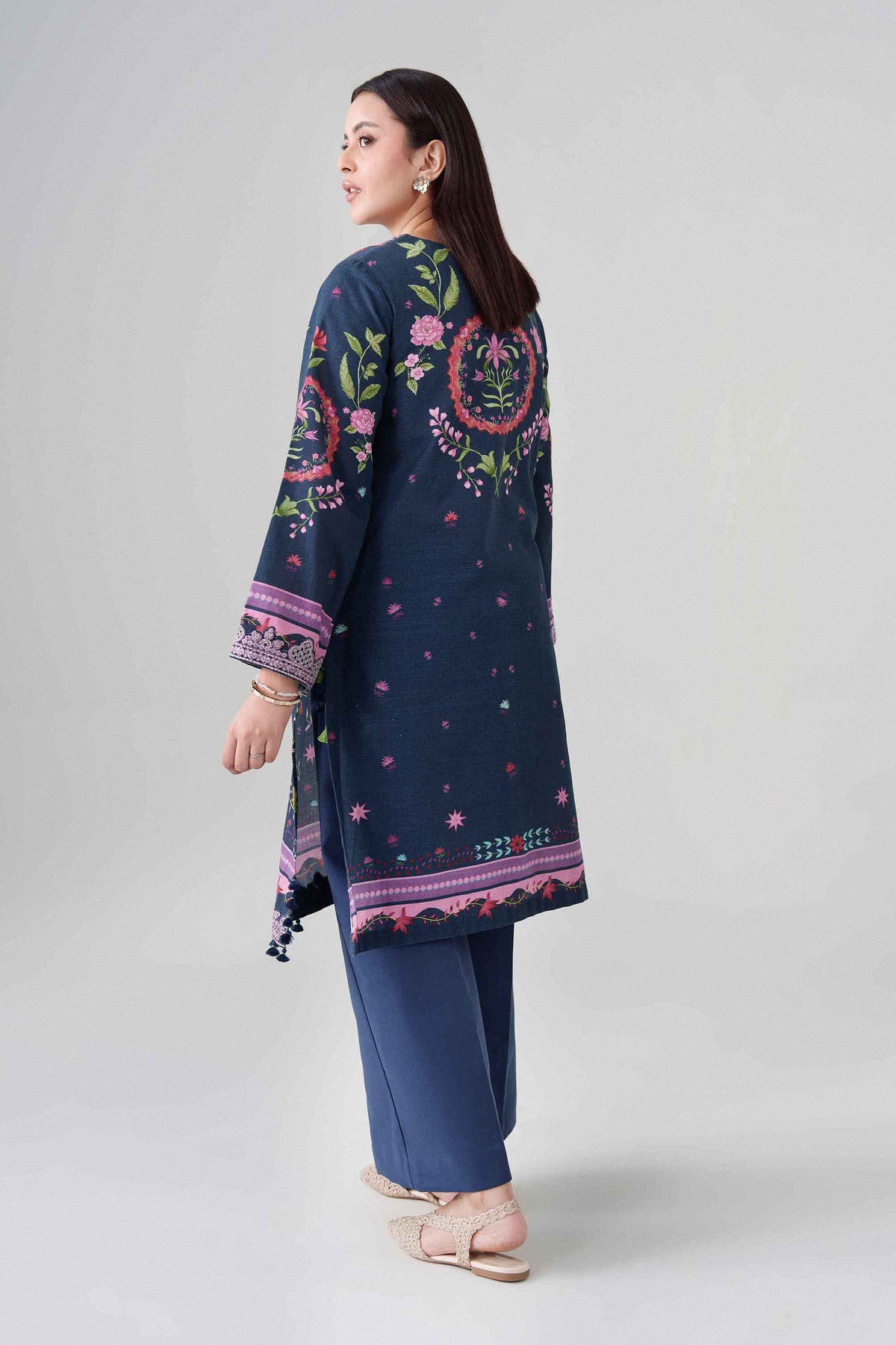 2 Piece - Digital Printed Embroidered Suit - U2STE-NISHA26WV1-31