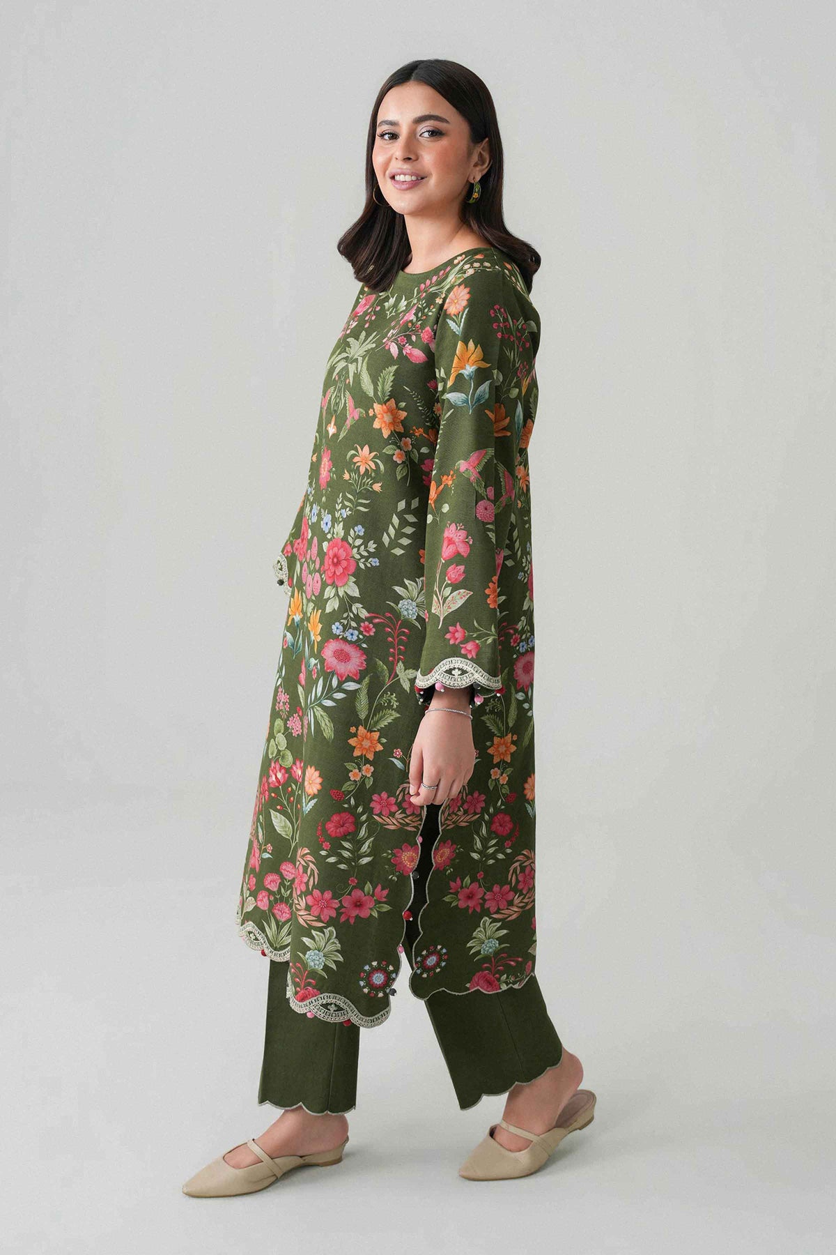 2 Piece - Digital Printed Embroidered Suit - U2STE-NISHA26WV1-32
