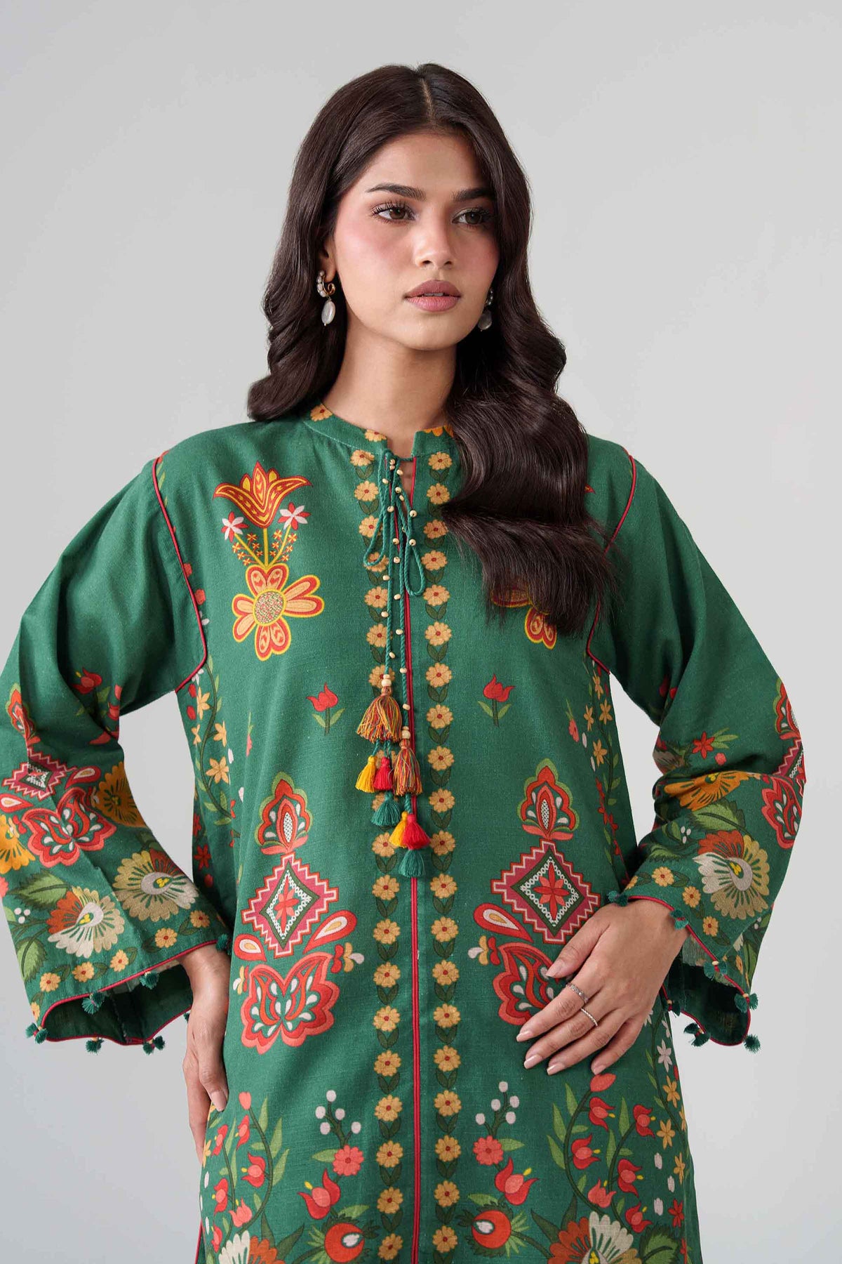 2 Piece - Digital Printed Embroidered Suit - U2STE-NISHA26WV1-37