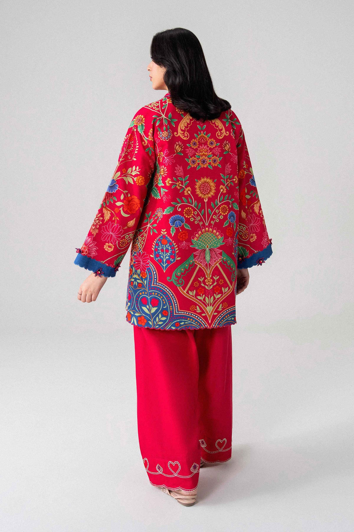 2 Piece - Digital Printed Embroidered Suit - U2STE-NISHA26WV1-38