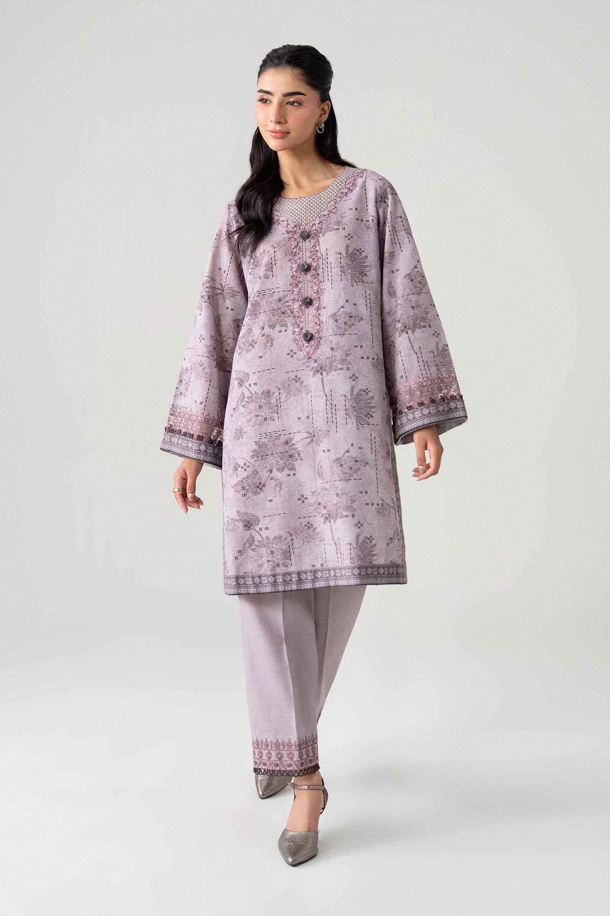 2 Piece - Printed Embroidered Suit - U2STE-NISHA26WV1-4