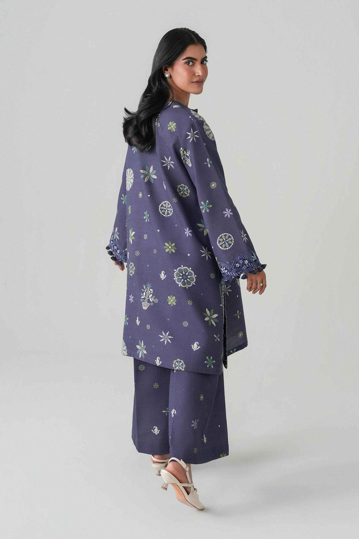 2 Piece - Printed Embroidered Suit - U2STE-NISHA26WV1-42