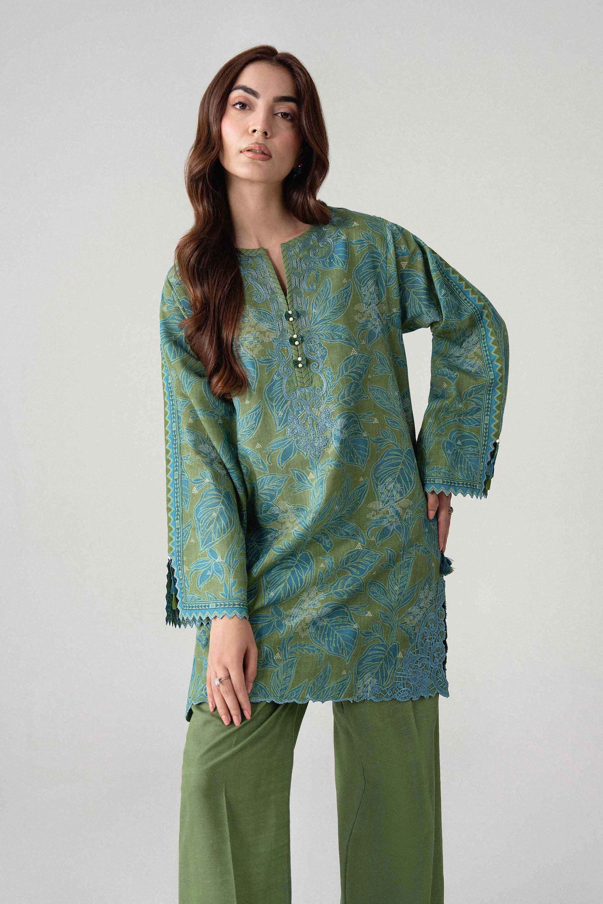 2 Piece - Printed Embroidered Suit - U2STE-NISHA26WV1-5