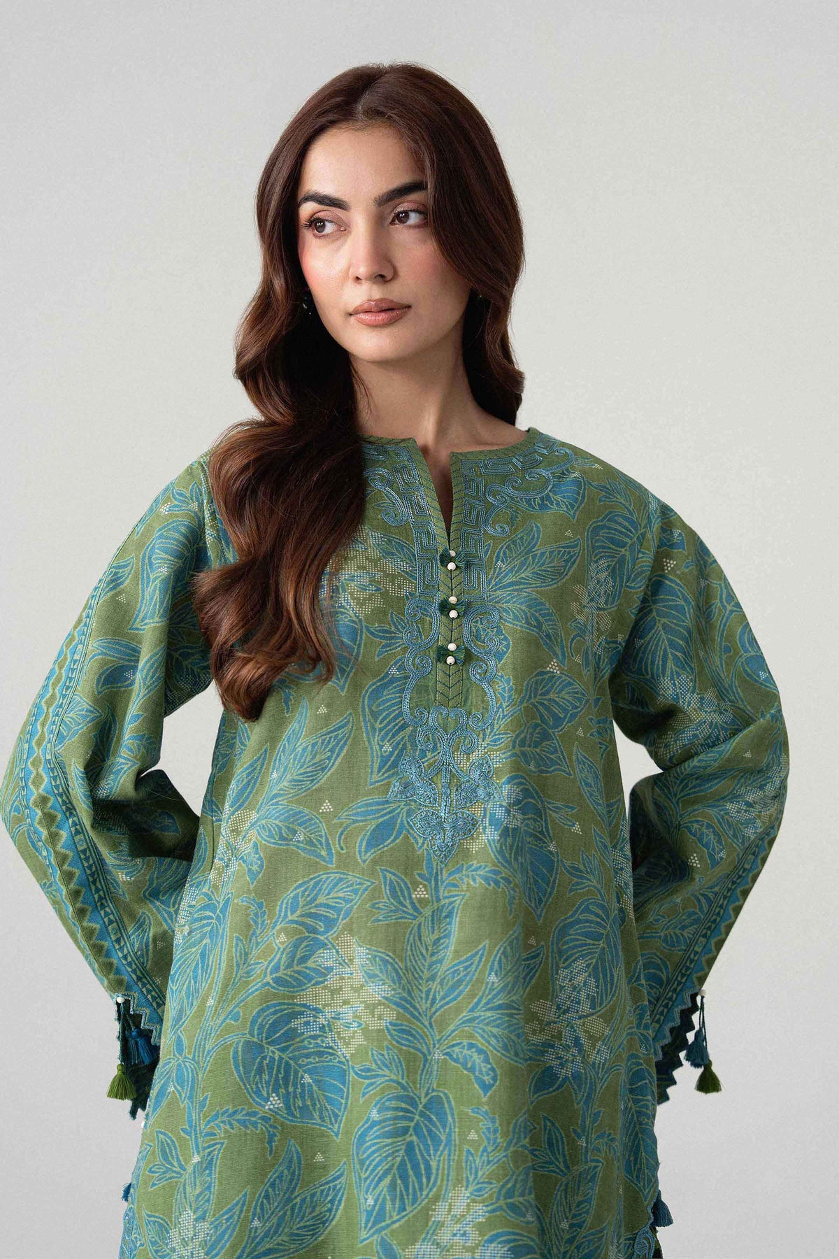 2 Piece - Printed Embroidered Suit - U2STE-NISHA26WV1-5