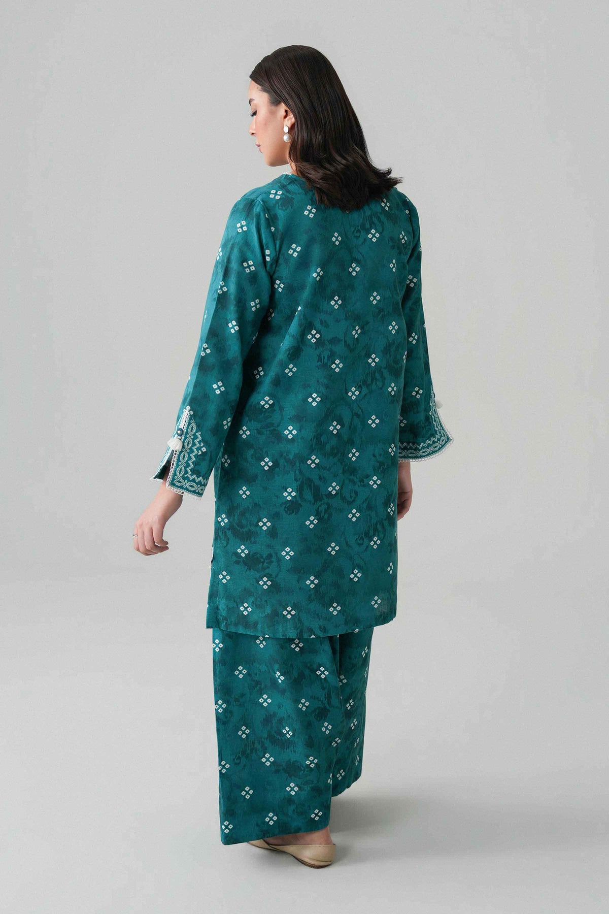 2 Piece - Printed Embroidered Suit - U2STE-NISHA26WV1-51
