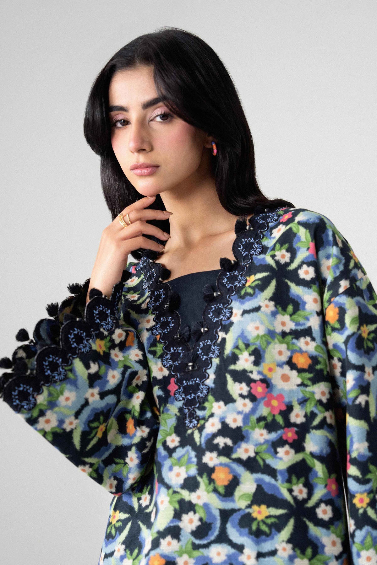 2 Piece - Printed Embroidered Suit - U2STE-NISHA26WV1-61